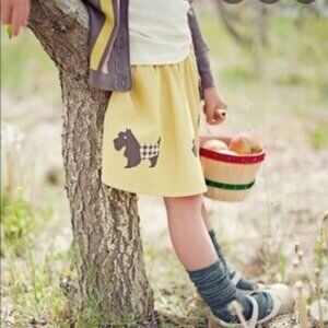 Matilda Jane boutique You & Me green brown Scotty dog Gabby circle skirt 8 10